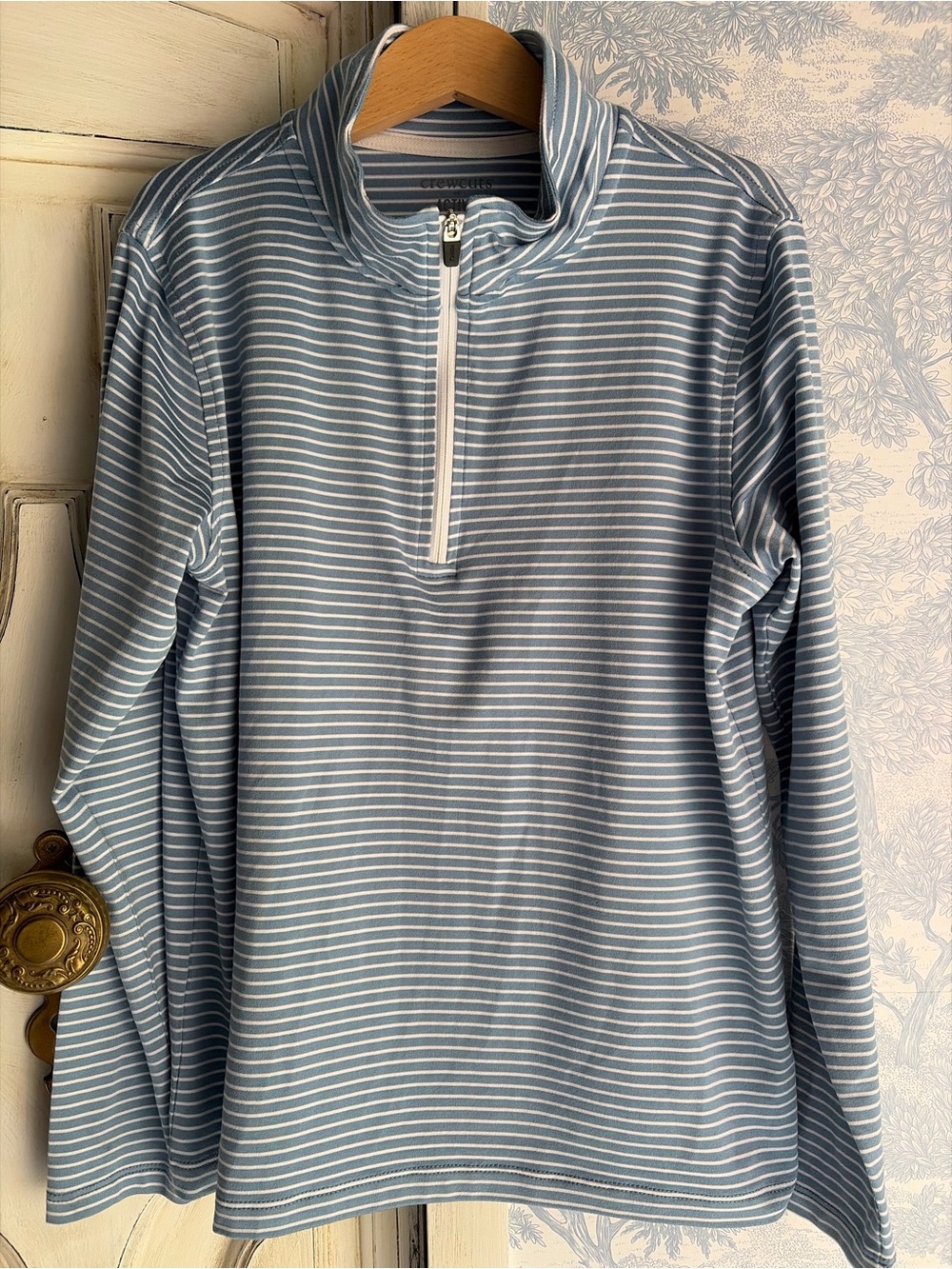 Crewcuts Active Boys Striped ¼ Zip Pullover – Size M